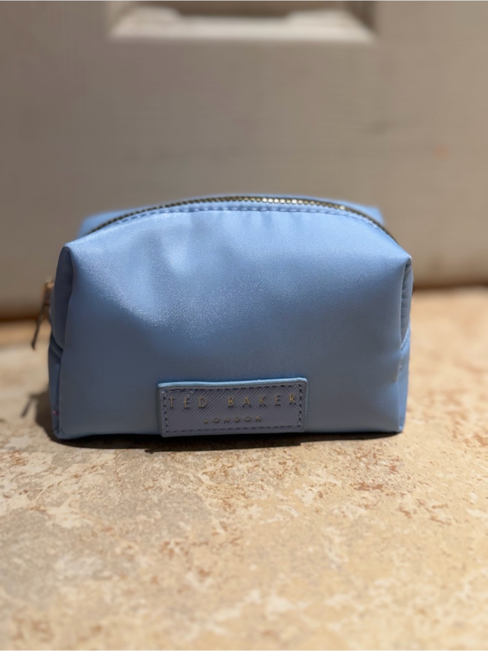 Ted Baker Pastel Blue Zip Makeup Case
